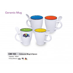 CM 103 Coloured Mug & Spoon